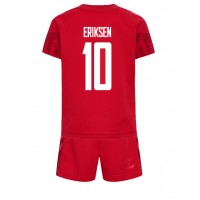 Dres Danska Christian Eriksen #10 Domaci za djecu SP 2022 Kratak Rukav (+ kratke hlače)